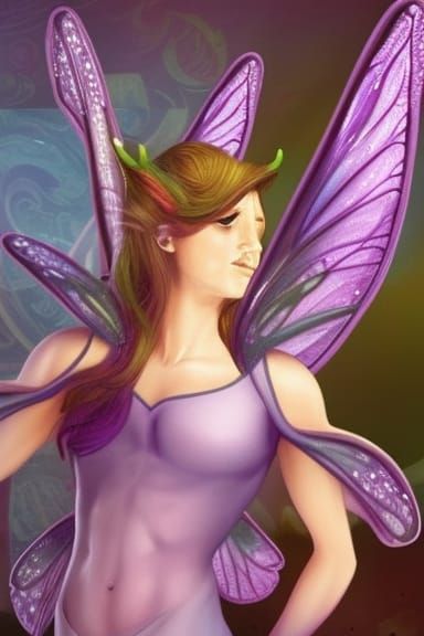 Handsome Male Fairy in a Fantasy Realm