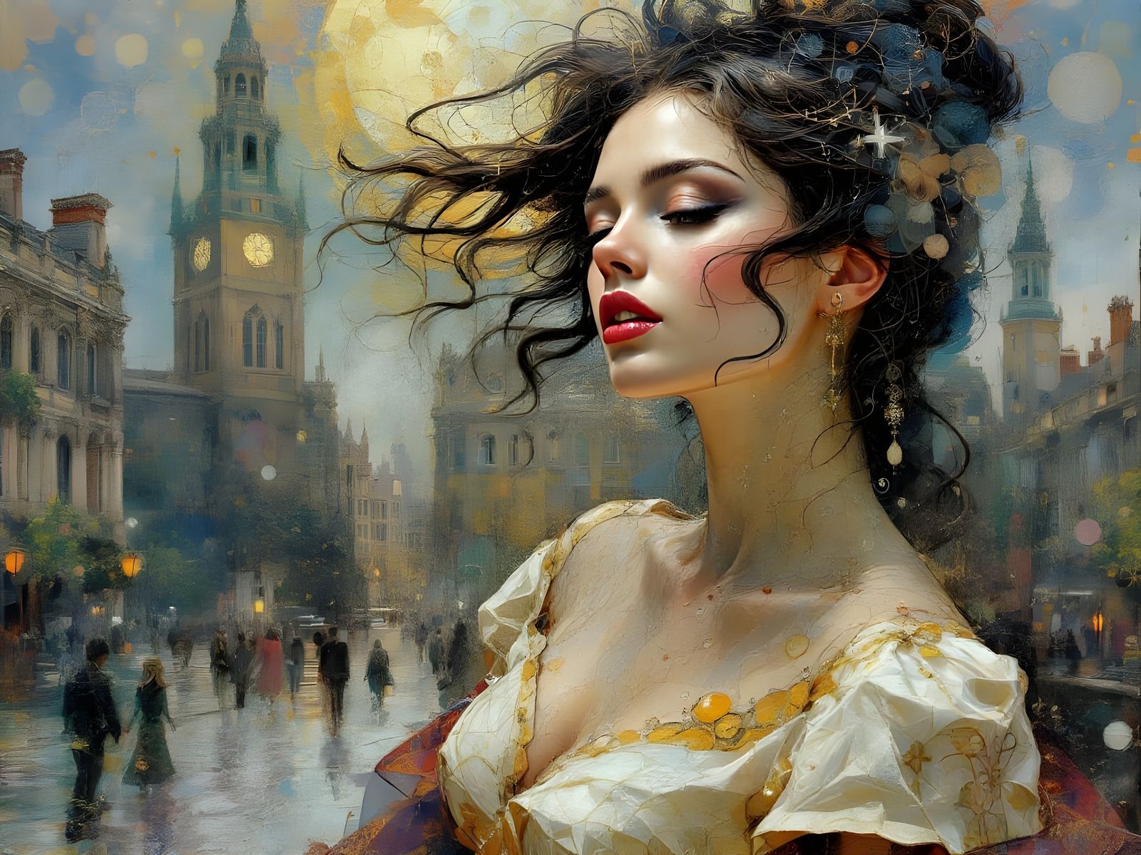 Ethereal Dublin Goddess in Radiant Splendor