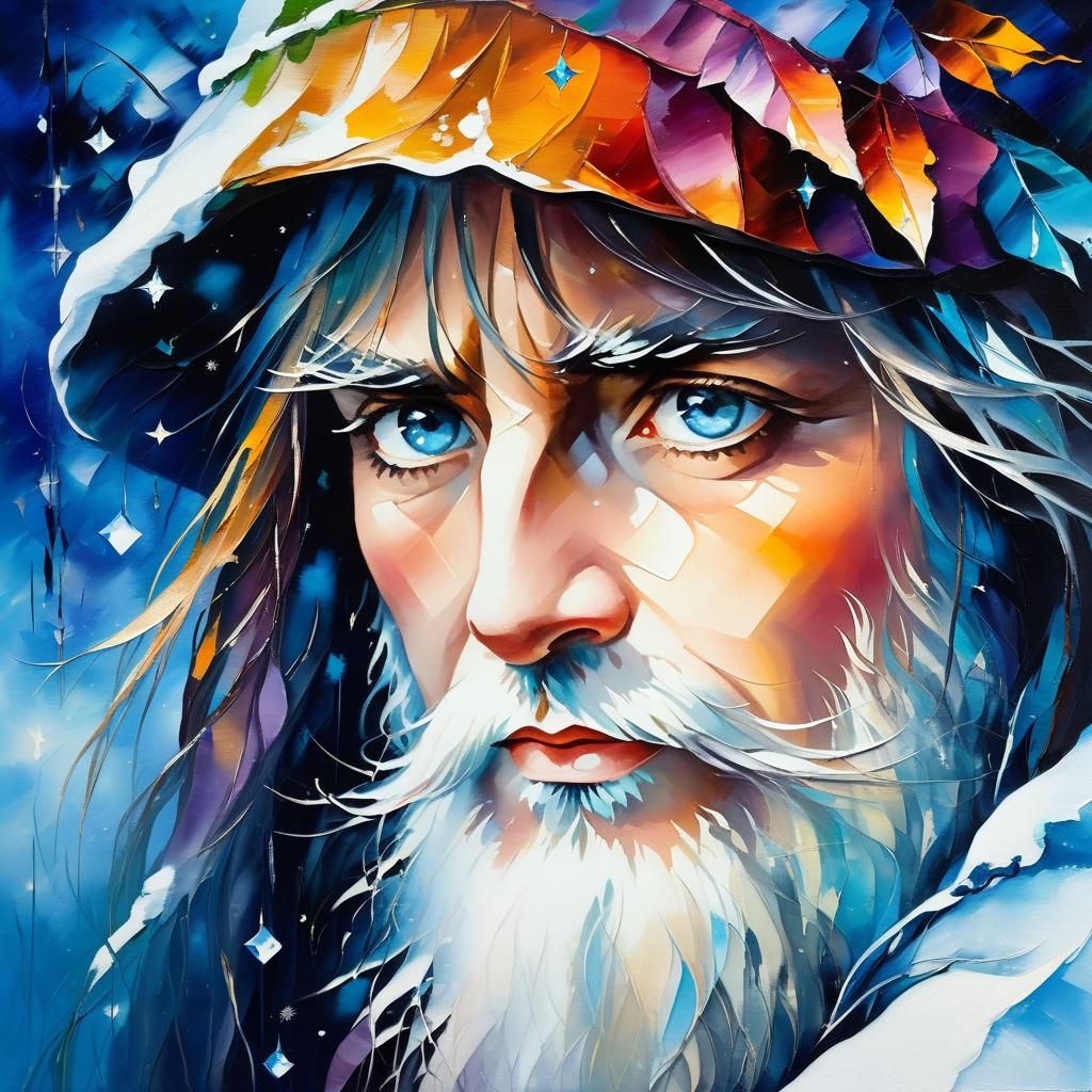 Magical Winter Hobbit in Deep Saturation Oil Painting