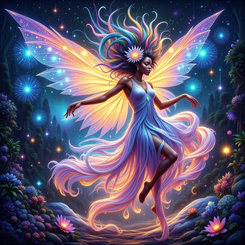 Ethereal Fairy in Dreamy Astral Landscape