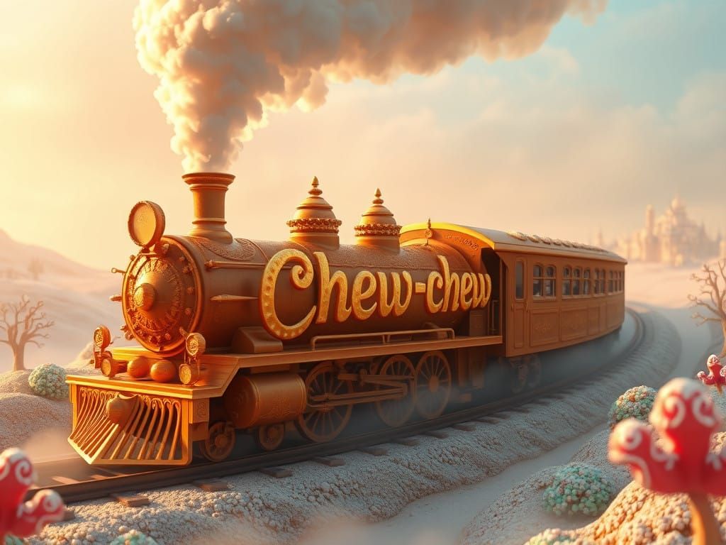 What do you call a train made of toffee? A Chew-chew!
