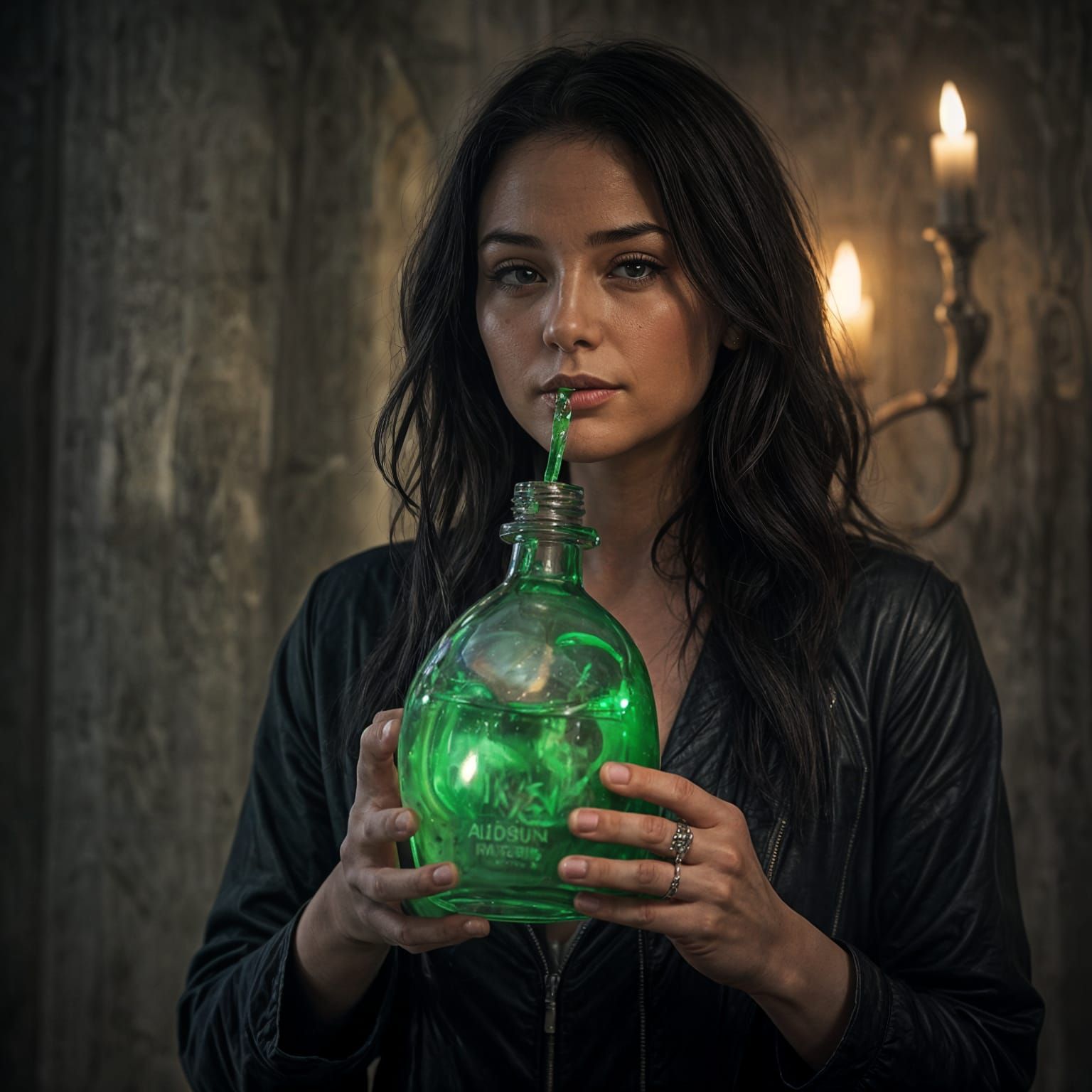 Toxic Vial in a Darkened Chamber