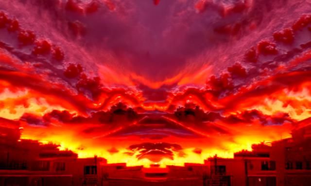 The sky on fire