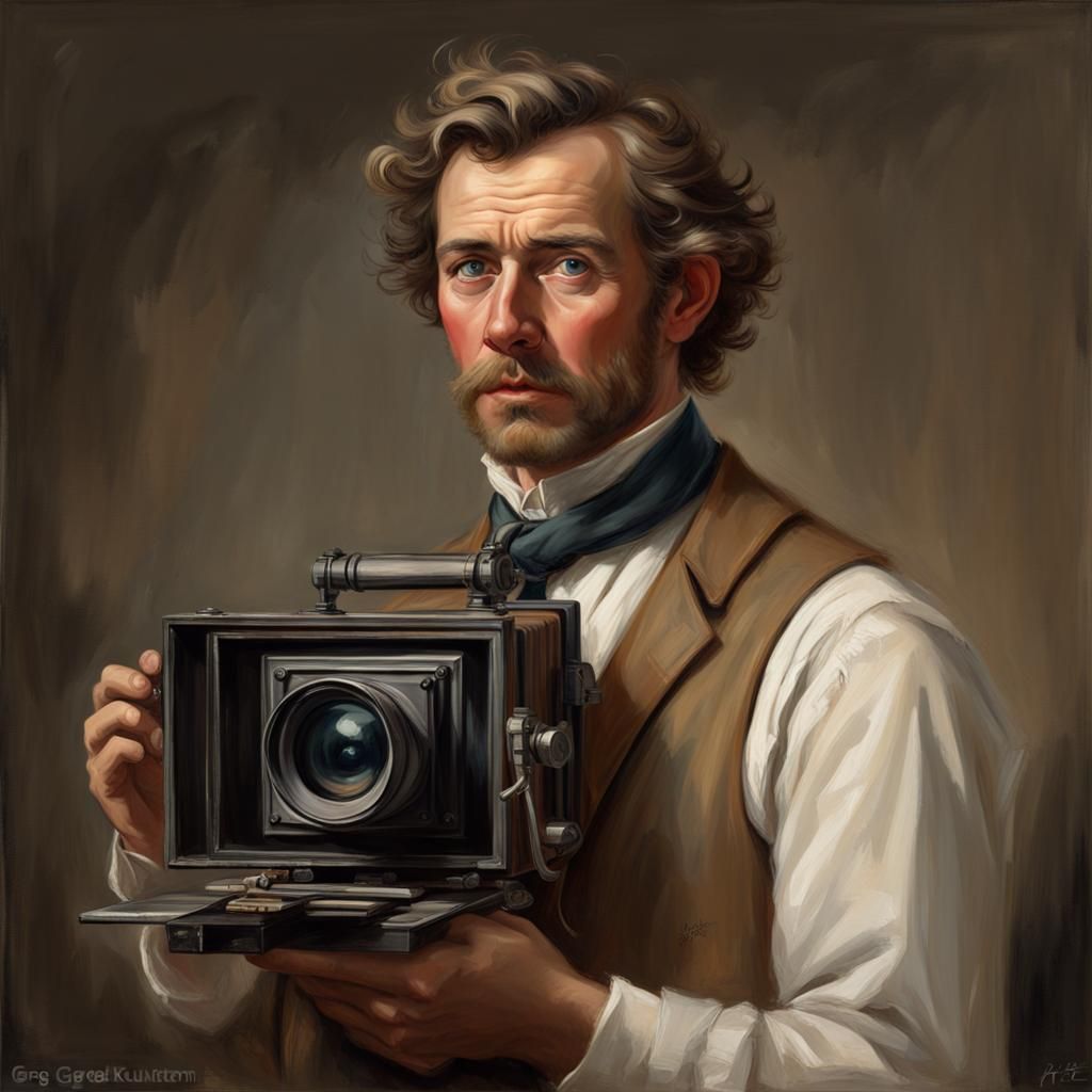 19th Century Cameraman in Vibrant Color