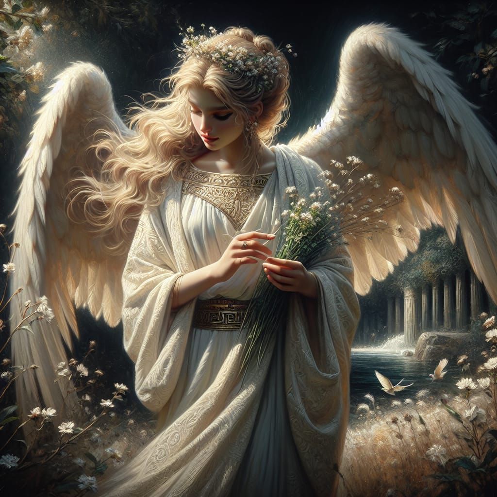 Elpis, Greek Goddess of Hope in Fine Art Style