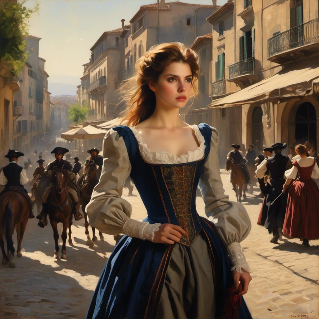 Anna Kendrick as a Musketeer in Madrid
