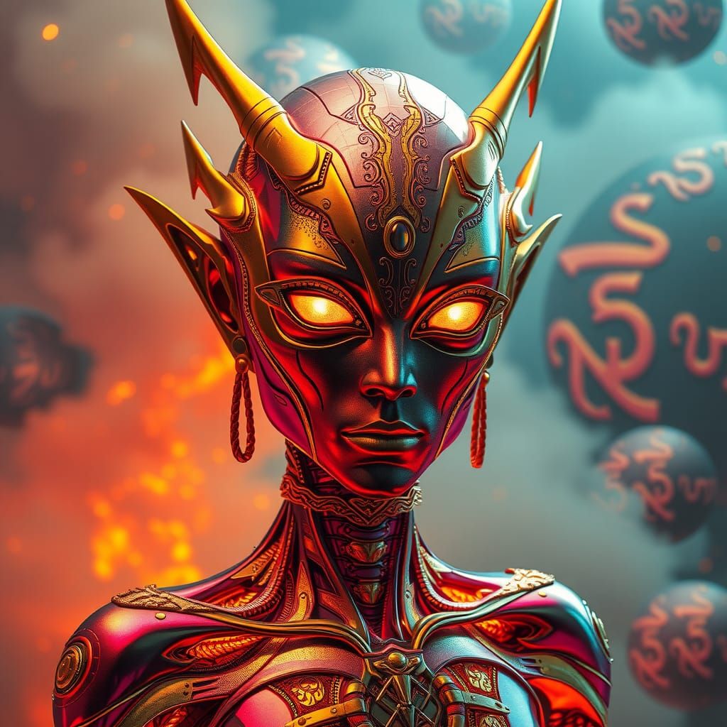 Cyborg Jinn Creates Vaporous Planet in Thai Script