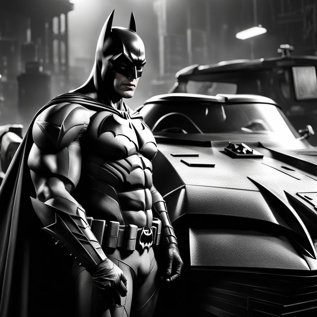 Hyperrealistic Batman with Joker Makeup in Splash Art