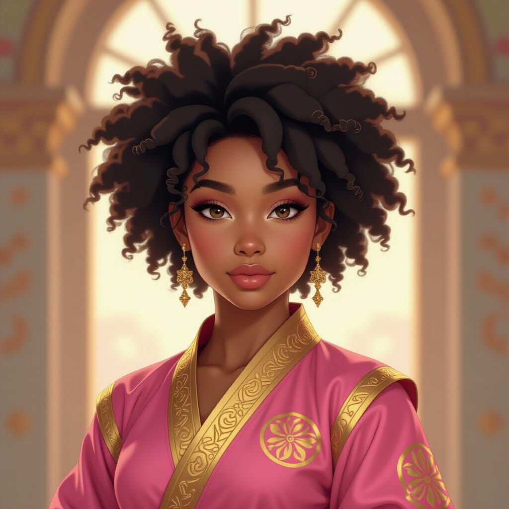 Teenage Martial Artist Portrait in Digital Art Style