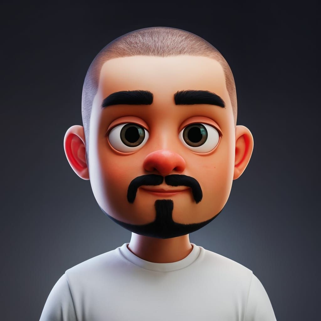 Lebanese Man Cartoon Avatar in 3D Digital Art