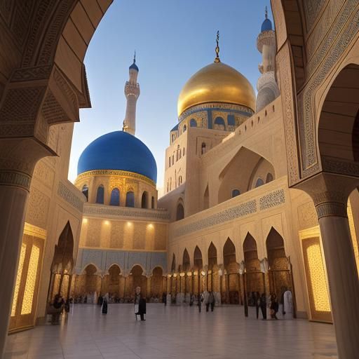 Majestic Mosque in Middle Eastern Town