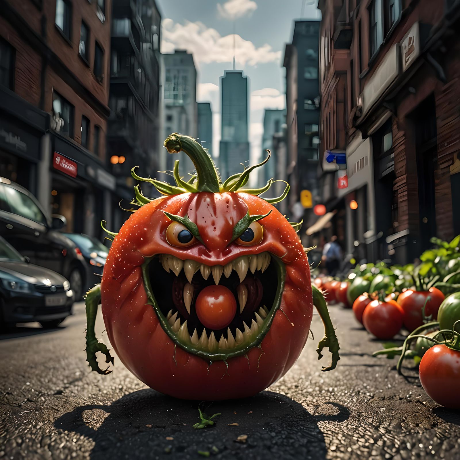 Angry Tomato Monster Creature: Award-Winning Photography