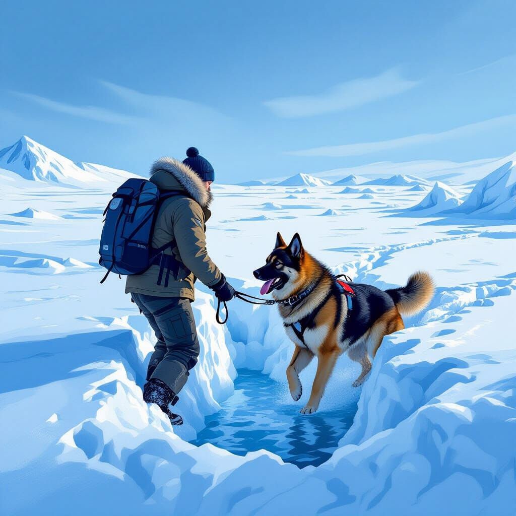 Heroic Dog Rescues Owner from Frozen Hole in Dramatic Winter...