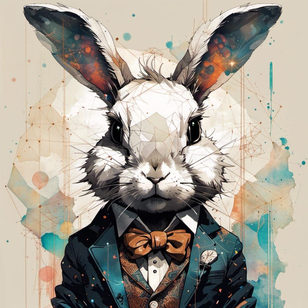 Anthropomorphic Rabbit Isekai Character with Shiny Aura