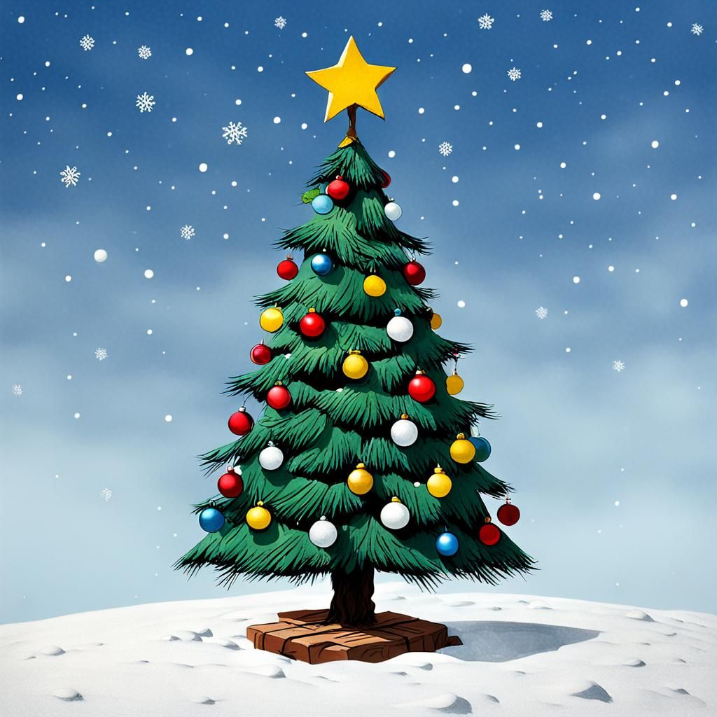 Simple Charlie Brown Christmas Tree Image