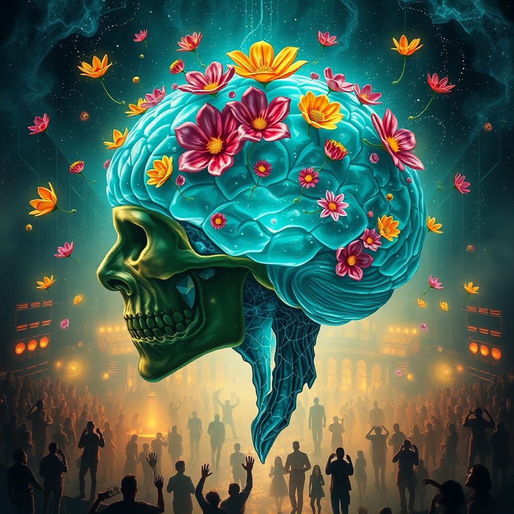 Crystalline Brain with Leopard Queen of Time