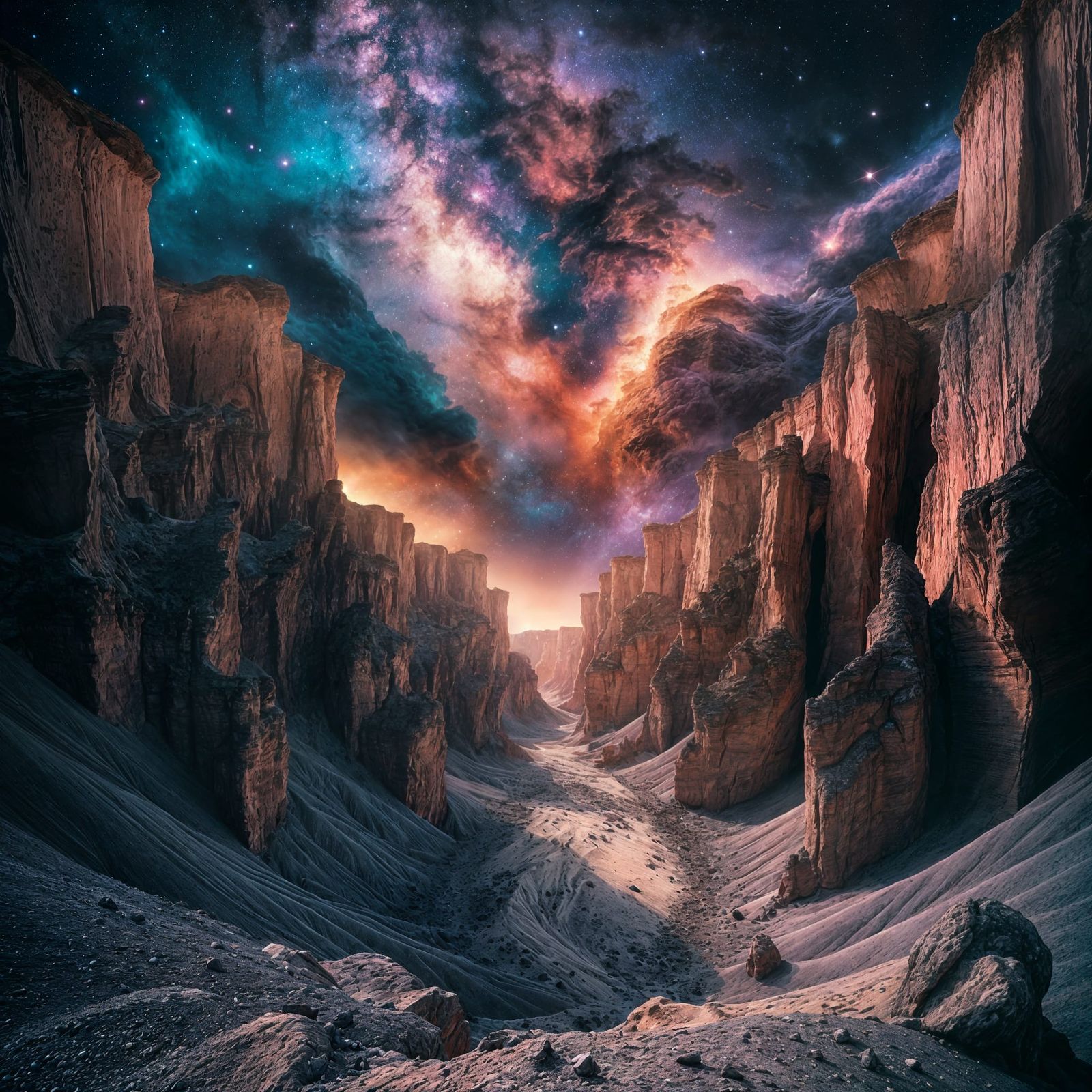 Breathtaking Alien Canyon Landscape