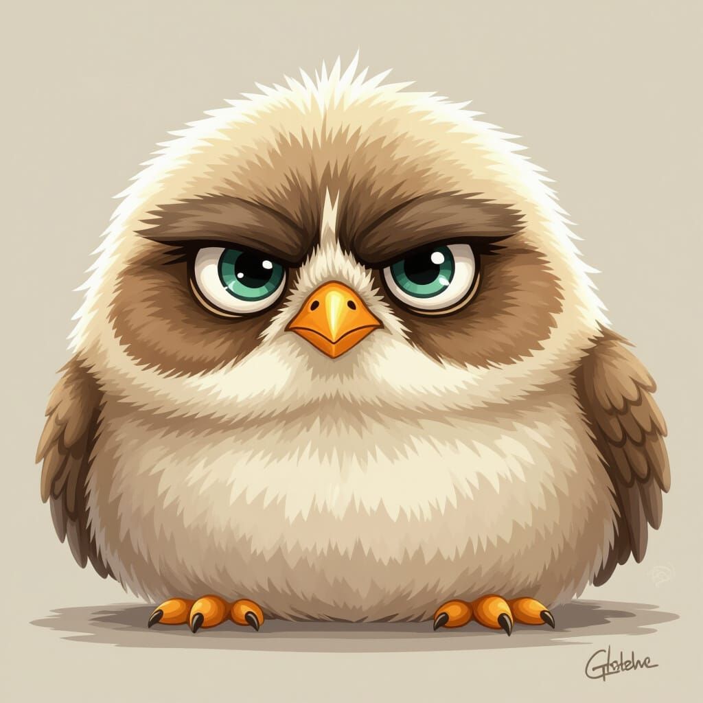 Grumpy Chick AI Generated Image