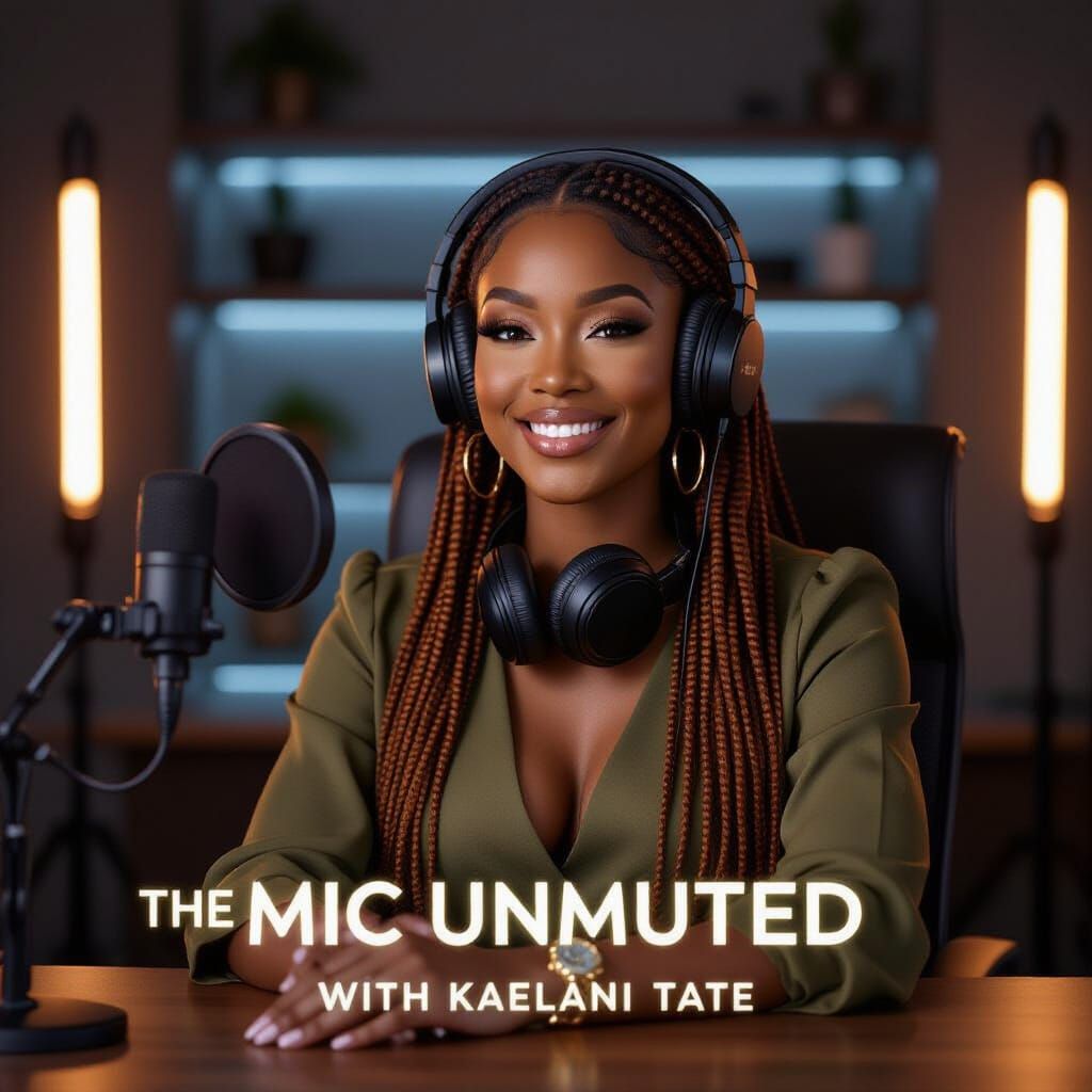 Kaelani Tate: Professional Black Woman in Podcast Studio