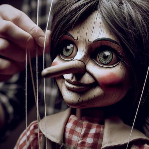 Puppet Master Controlling Female Figure