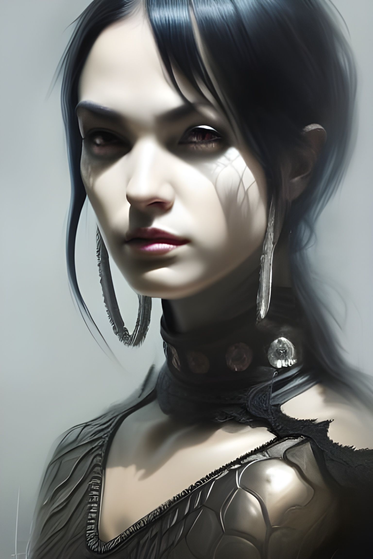 Detailed Demon Portrait in Digital Art Style