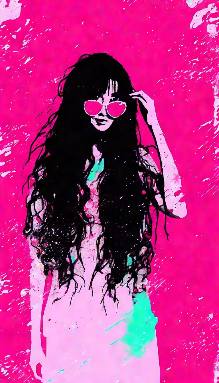 Anime Impressionism Portrait with Watercolor Accents