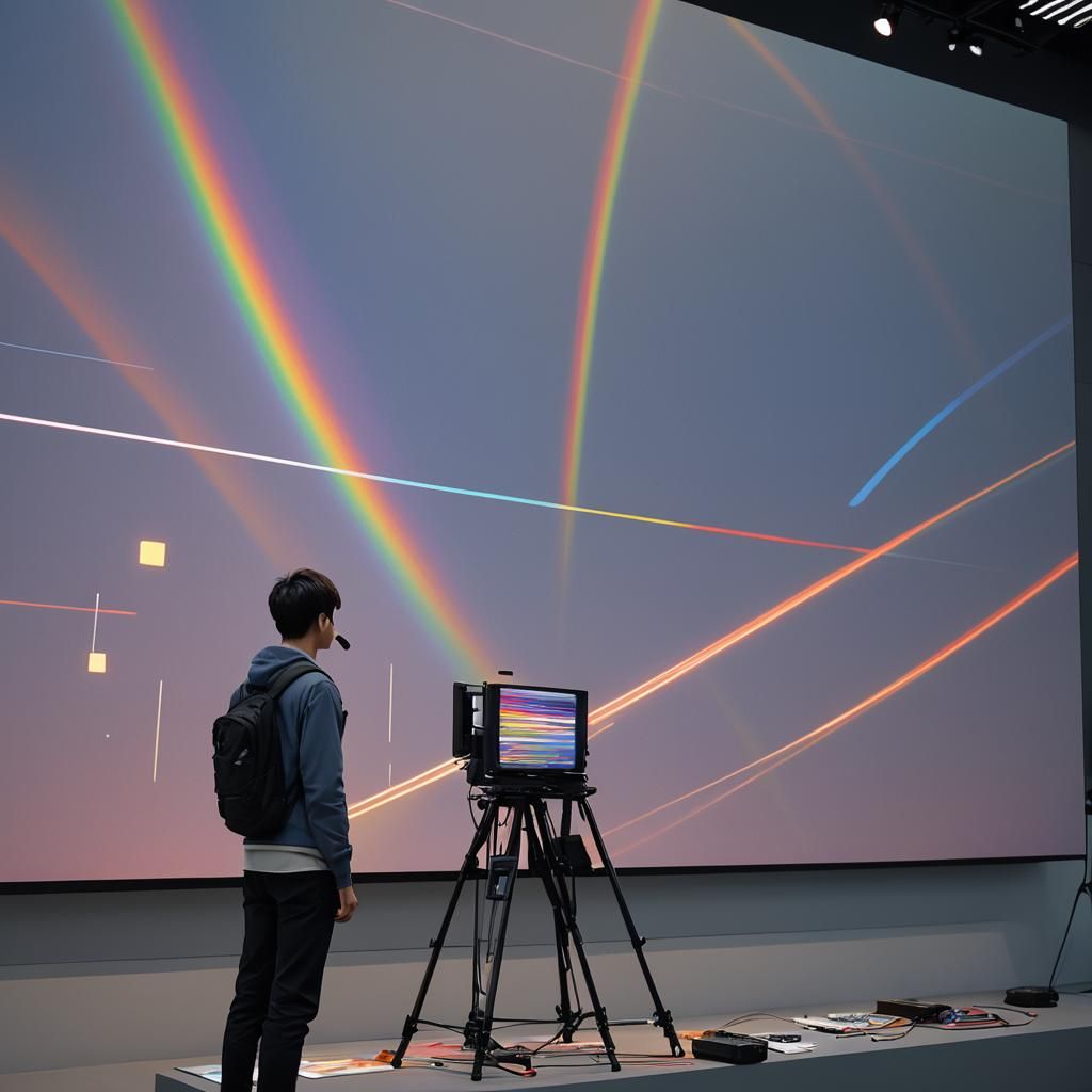 Man Measures Rainbow Colors on Anime TV