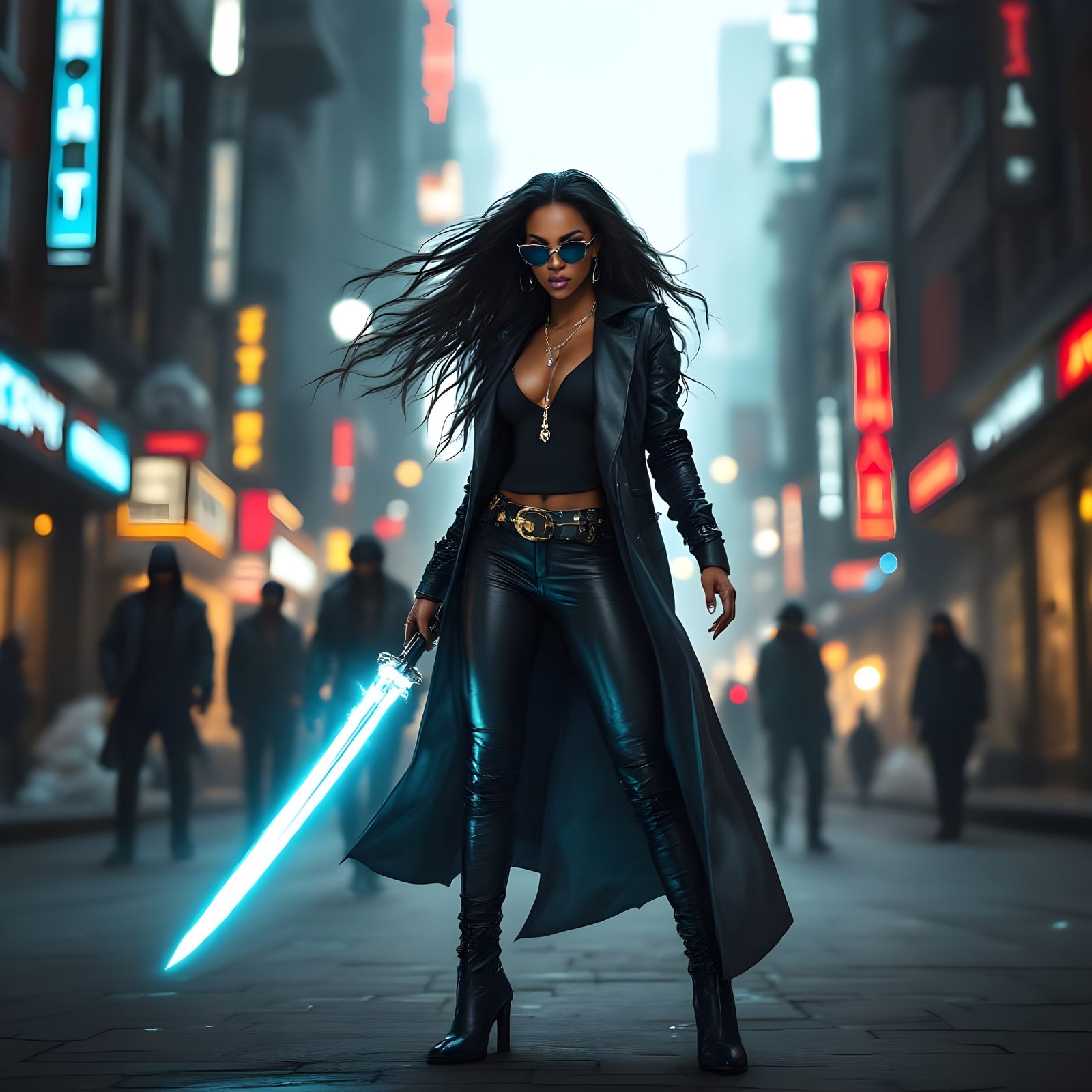 Cyberpunk Goddess Kelly Rowland Wields Cosmic Katana