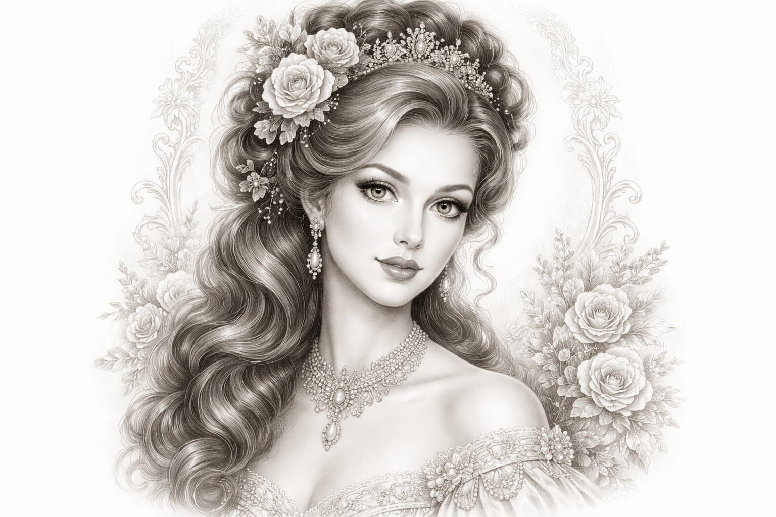 Victorian Lady Headshot in Classic Breck Style