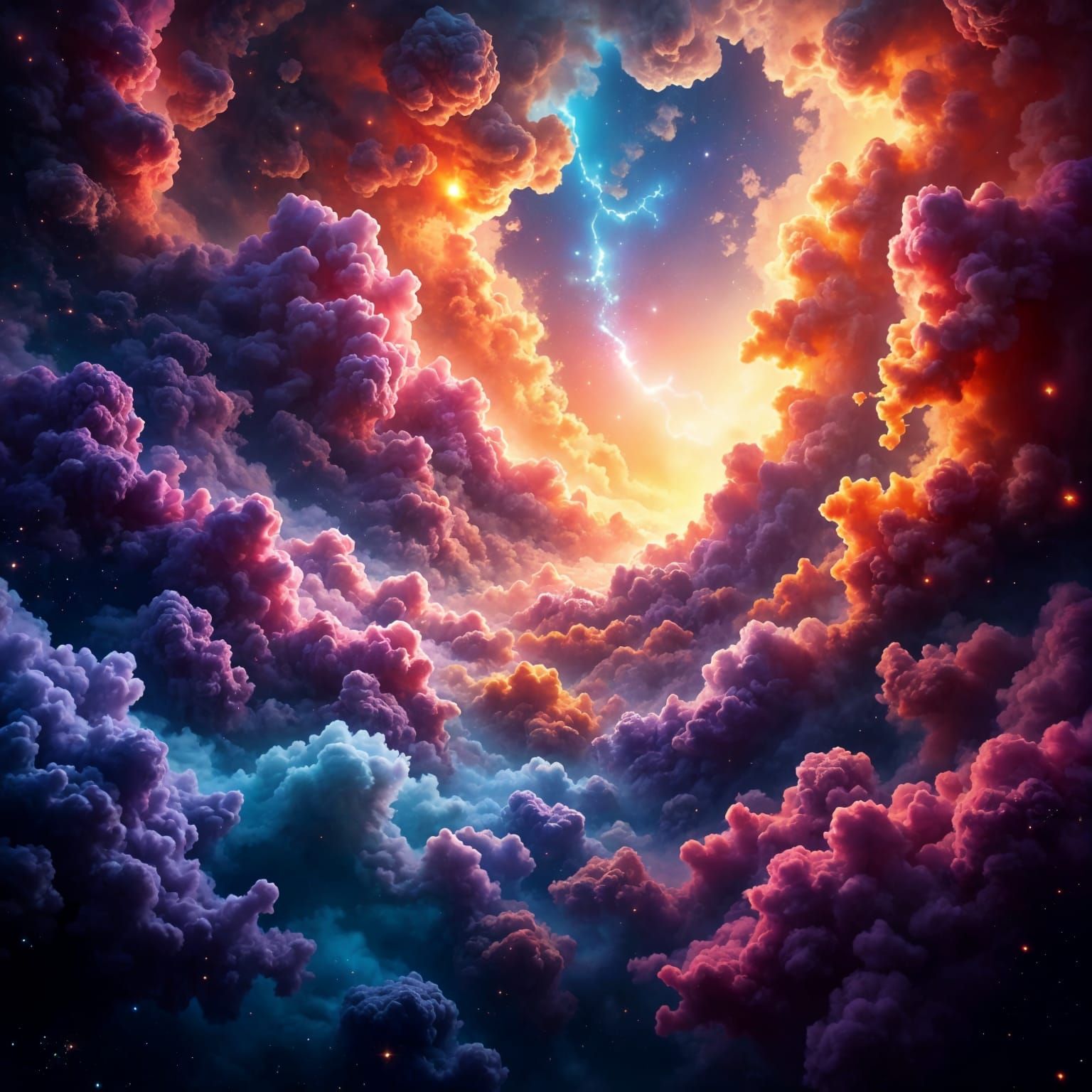 Hyperrealistic Radiant Nebula in Space