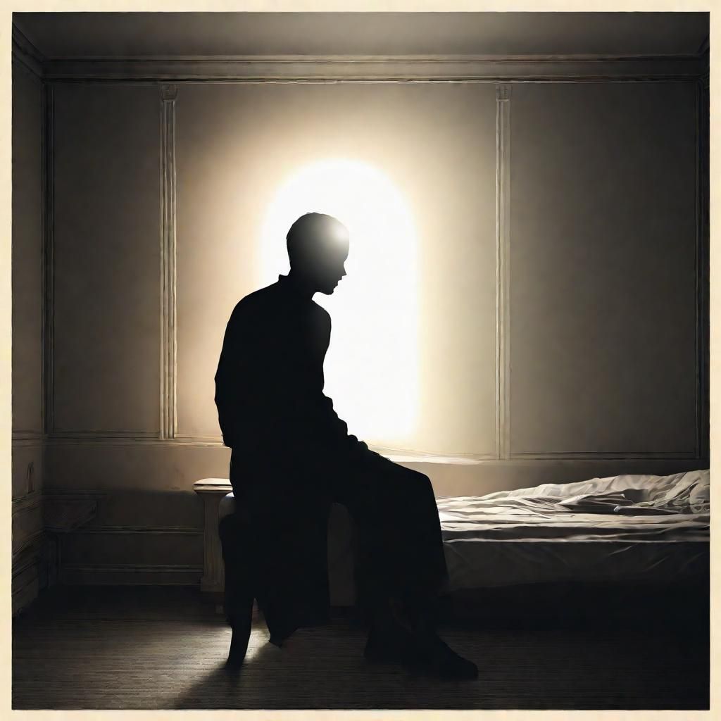 Symbolic Silhouette of Soul's Departure