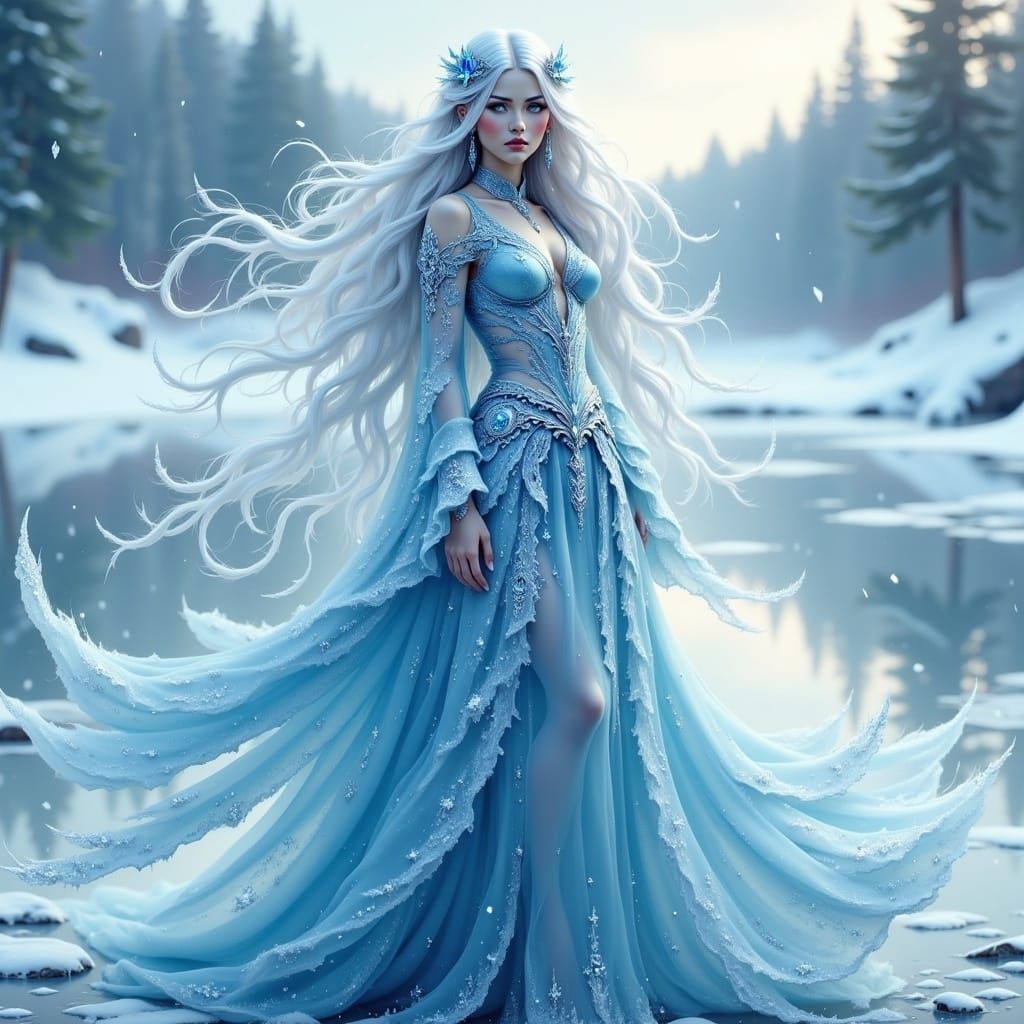 Icy Sorceress Conjures Winter Magic