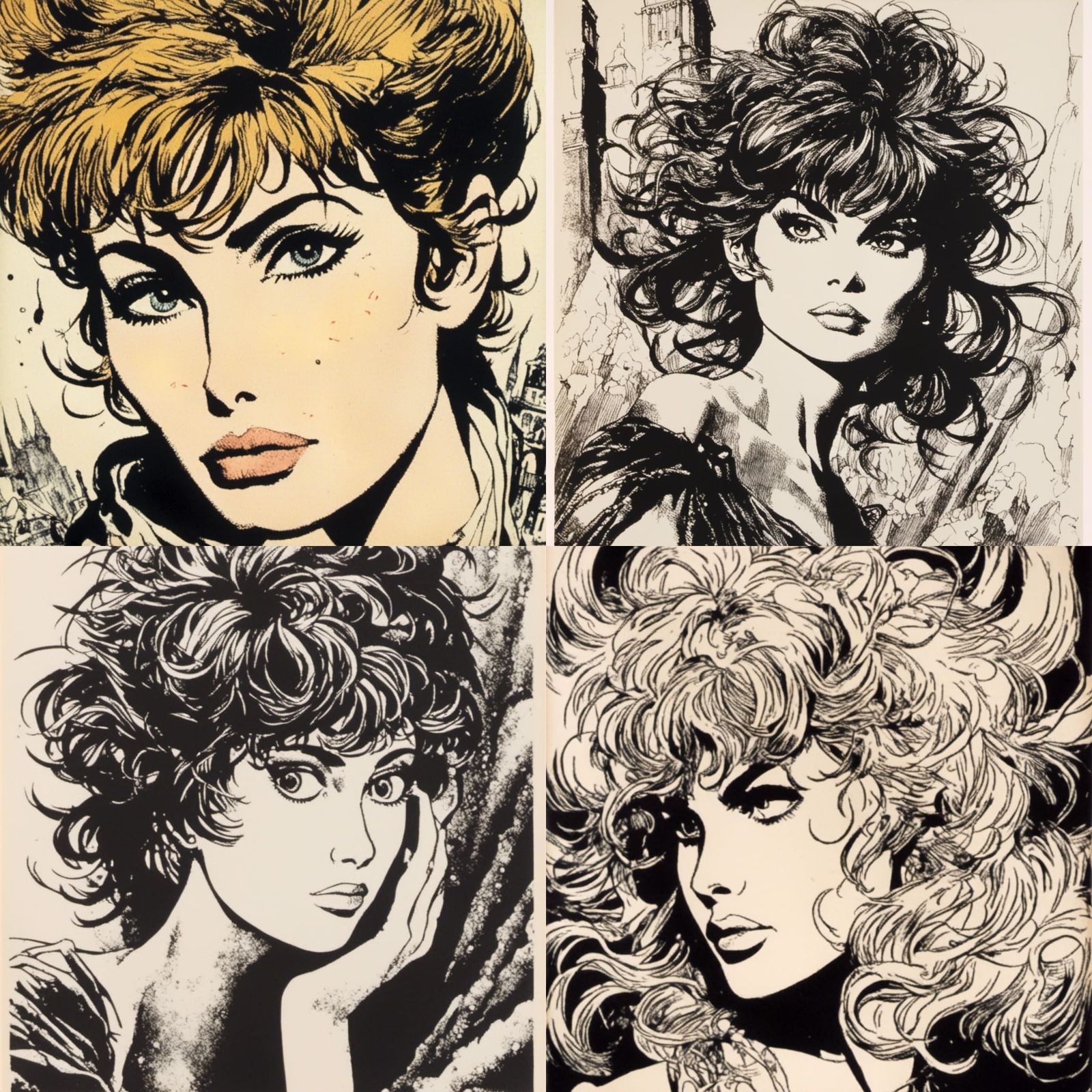Modesty Blaise with Messy Hair, Hans Arnold Style
