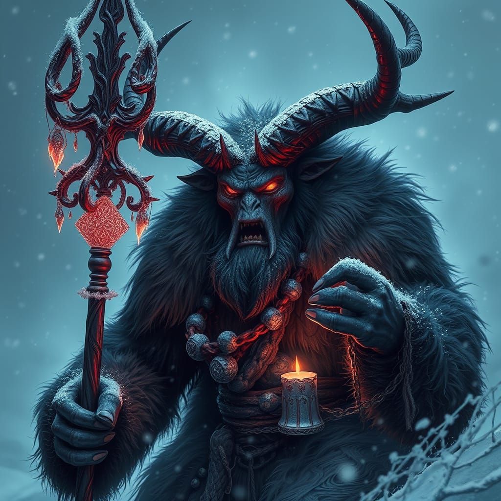 Ethereal Bloodhorn Krampus in Blizzard