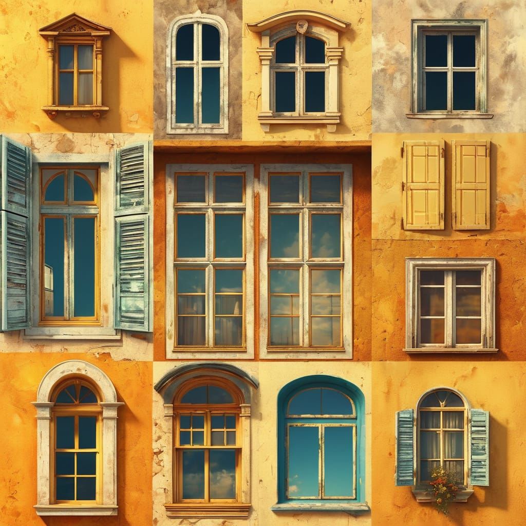 Collage: an image of 7 distincly different windows

an image of 7 distincly different windows

7 different windows in di...