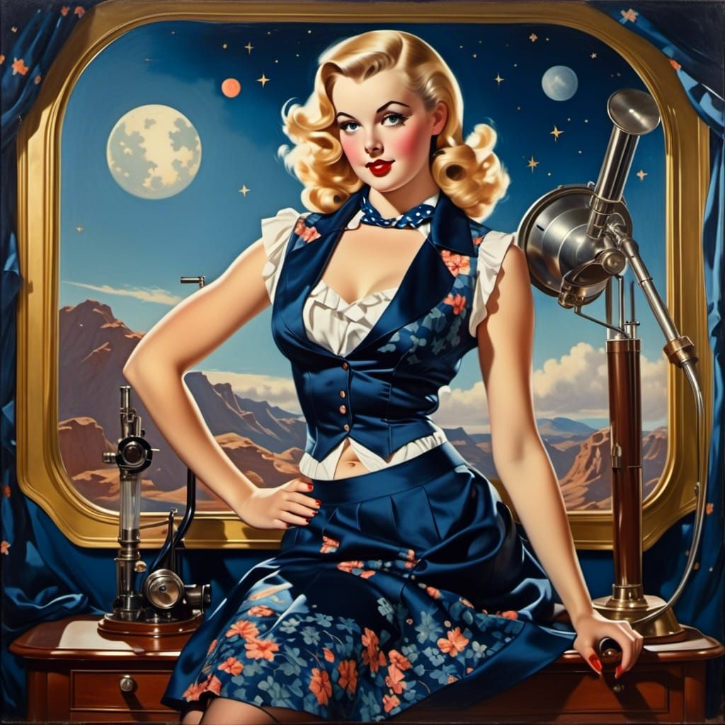 <lora:PinUpStyle:1.0> Beautiful blonde woman with hourglass ...