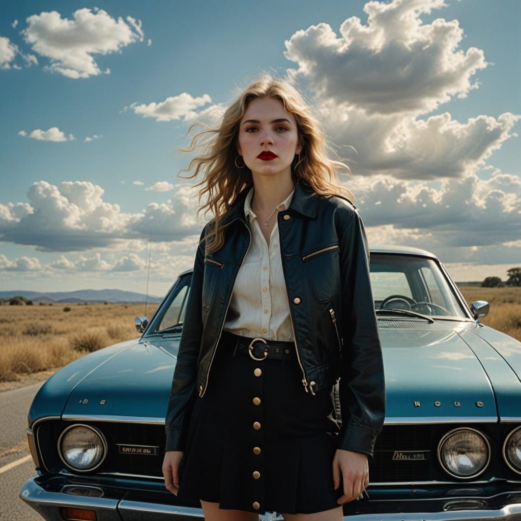 young petite 20 year old  thin Stevie Nicks smiling with red...