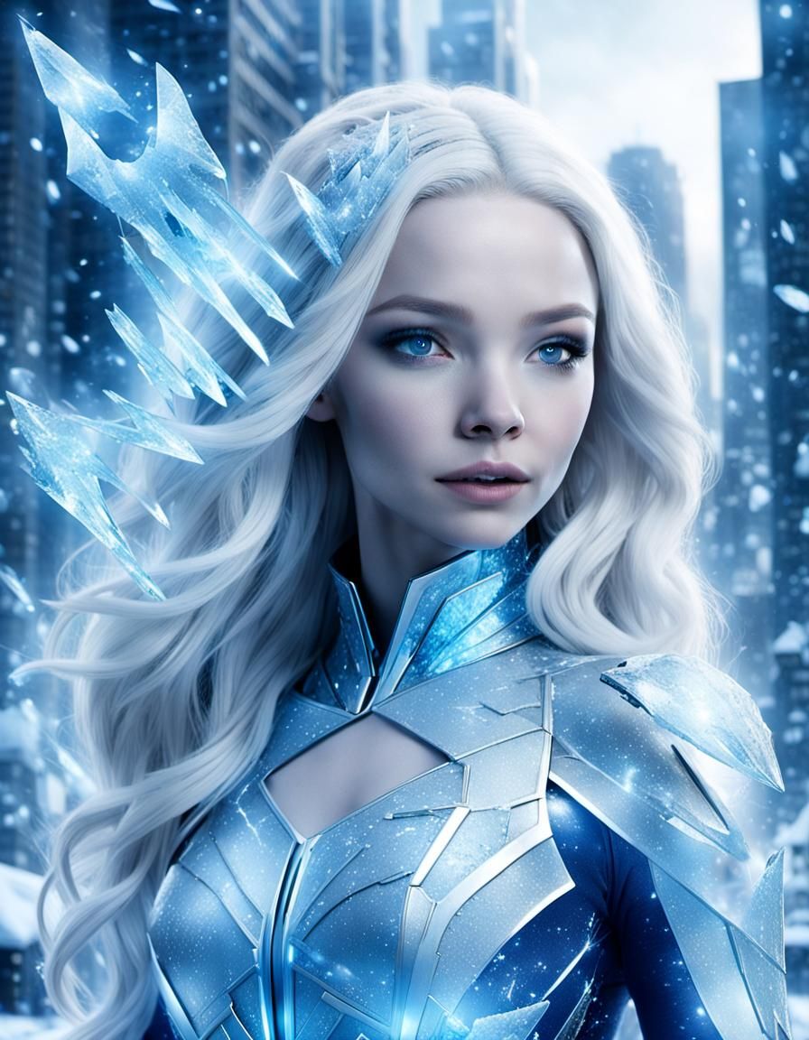 Killer Frost Unleashes Cryokinetic Powers in Snowy Cityscape