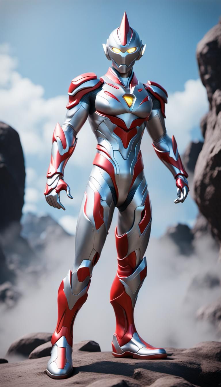 Ultraman Full Body in 3D Cinematic Style