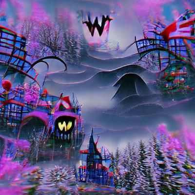 Sinister Wonderland AI Image