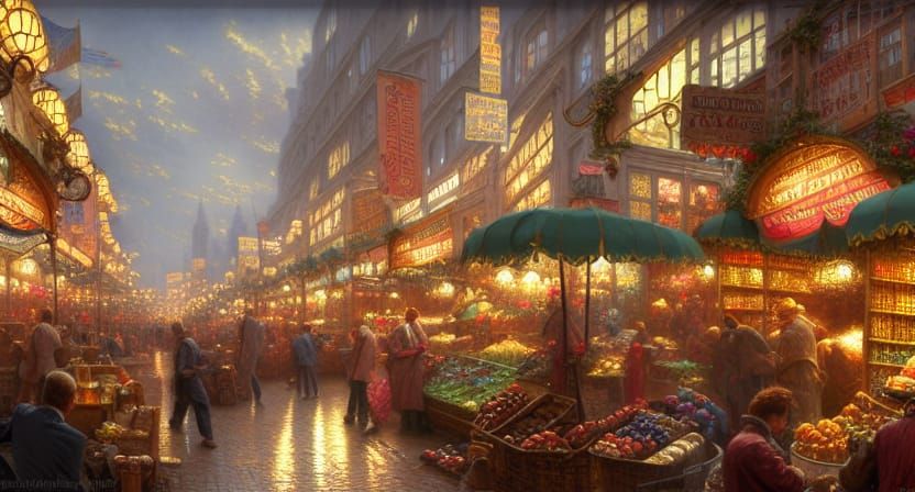 Ornate Hotel Market in Fantasycore Style