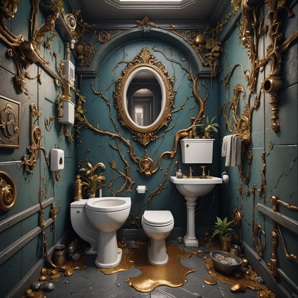Fantastical Toilet in Detailed Matte Painting