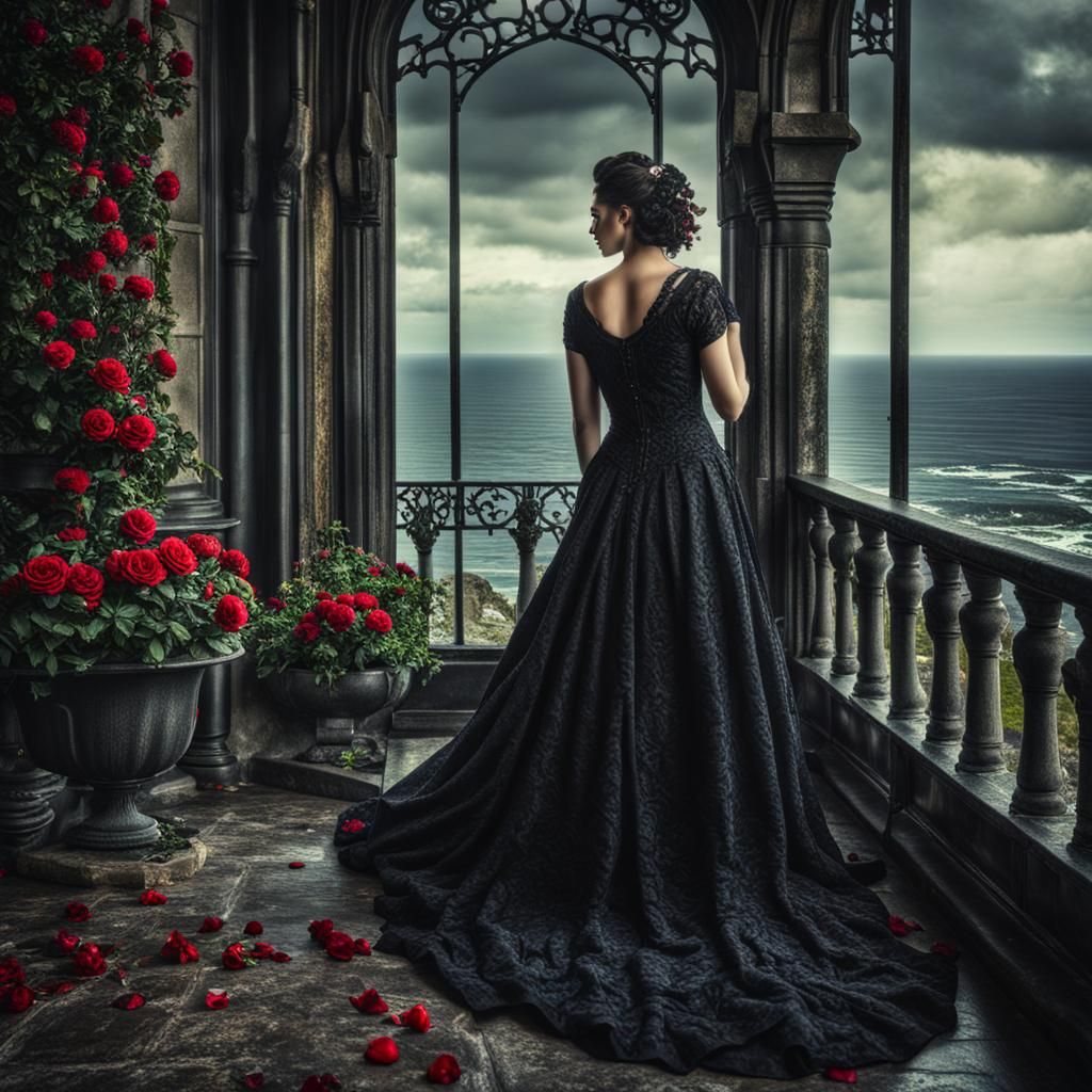 Hyperrealistic Selene Goddess in Wicklow Castle