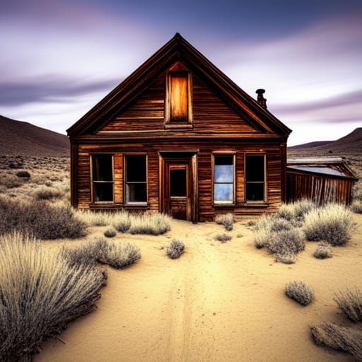 Bodie CA: Abandoned Building Digital Matte Painting