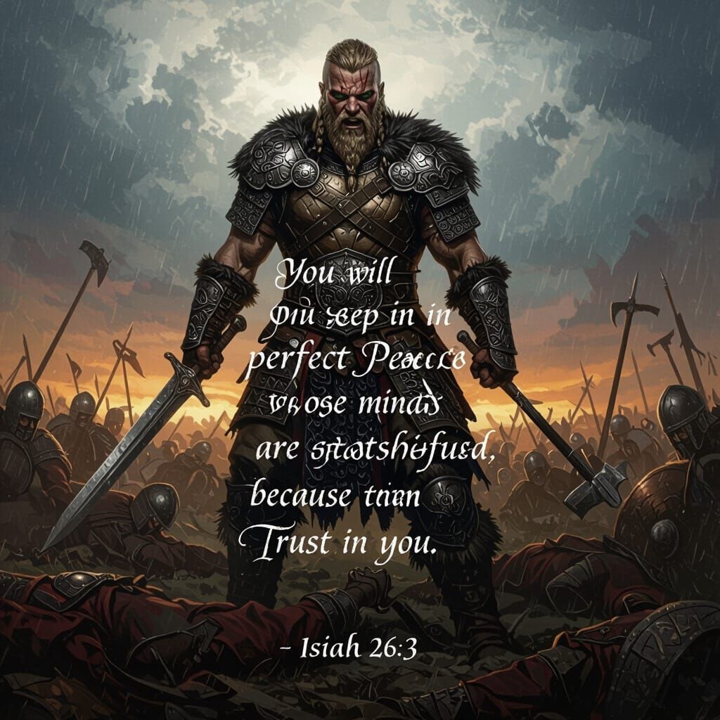 Triumphant Viking Warrior in Epic Fantasy Art