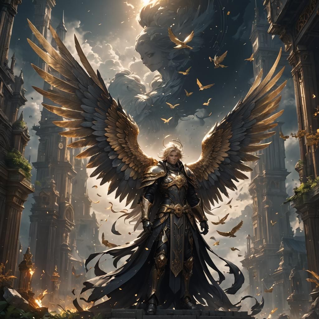 Detailed 3D Anime Seraphim Concept Art