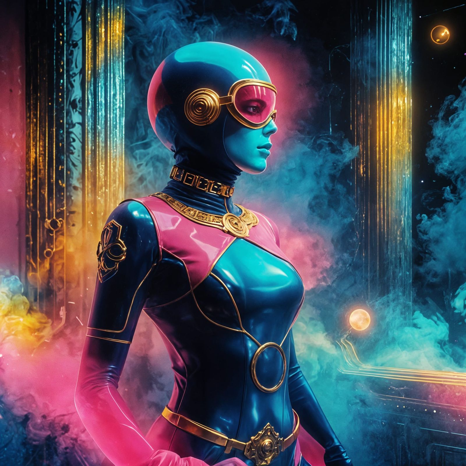 Mystical Superheroine in Liminal Space, Lomography