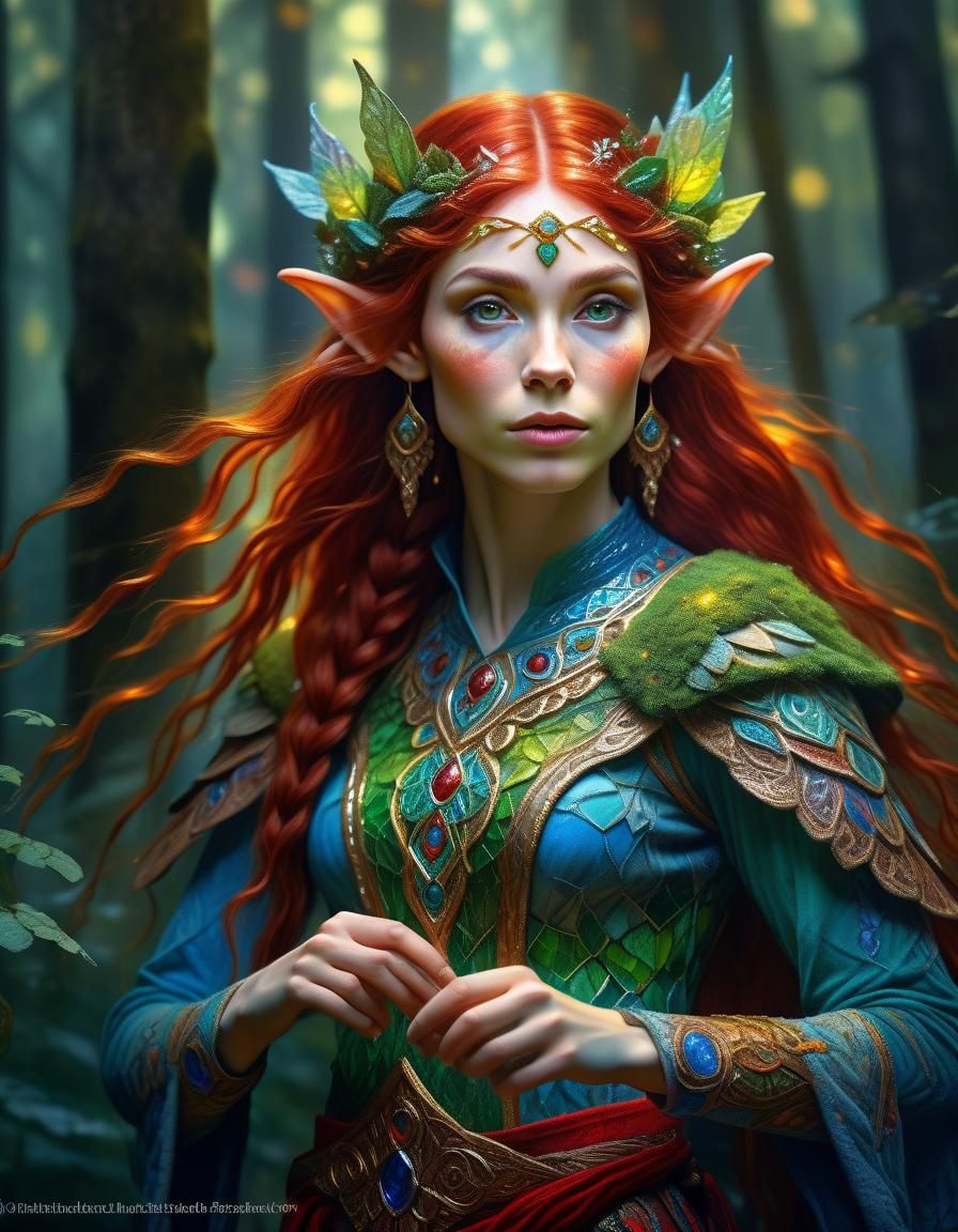 Enchanting Forest Elf Maiden in Twilight