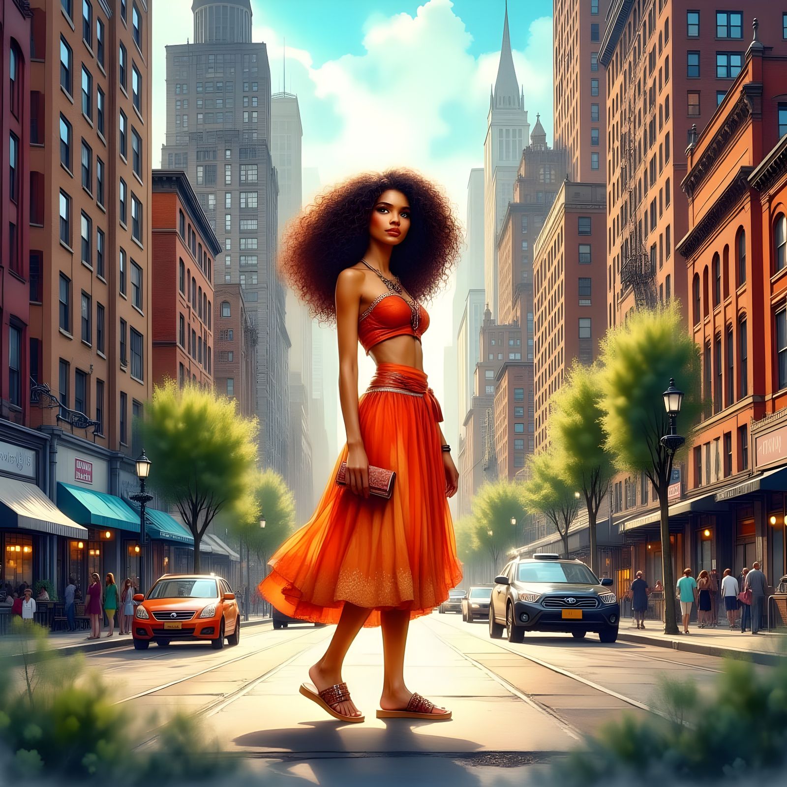Modern Princess Moana in Urban Oasis