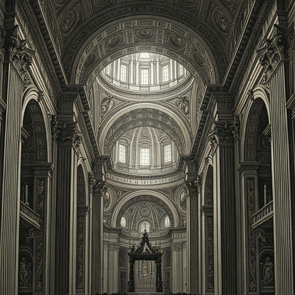 Escher-Inspired Saint Peter's Cathedral